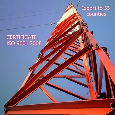 برج الأسلاك المصنوعة من السلك الذي يحتوي على الامتثال للتصميم لمعايير ANSI/TIA-222-G-H-F ومعايير EN الأوروبية للأداء الهيكلي