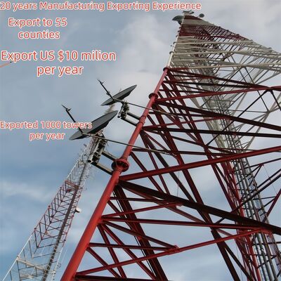 برج فولاذي أنبوبي ذو 3 أرجل يقدم دعما هيكليا قويا للاتصالات والمنشآت العامة