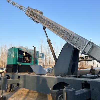 برج تلسكوبي أحادي 15-25M شاحنة الصلب المغلفة الهوائية 40M / S مقاومة للرياح معتمدة من قبل ISO