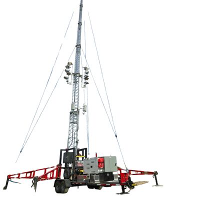 برج الاتصالات الخارجي التلسكوبي الحديدي 15 20 30M 5G 4G Wifi إشارة الطوارئ