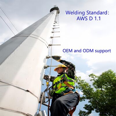 Monopole Tower steel telecom tower designed according to GB T 700 and GB T 1591 standards ensuring and structural integrity for telecom