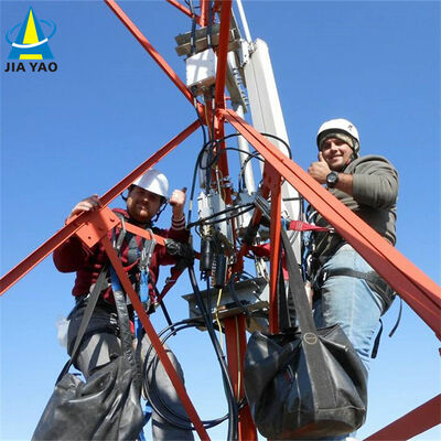 هيكل برج فولاذي زاوي ثلاثي الأرجل، برج مثلثي بانحدار متساوٍ أو متغير ومقطع عرضي من الفولاذ الزاوي للاتصالات