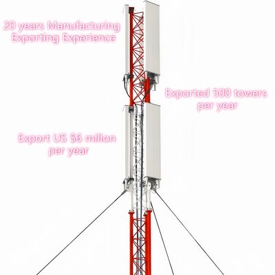 برج أسلاك مدعومة مقاوم للبرد بطول 20-100 متر لمنطقة الاتصالات في الألب ذات درجات الحرارة المنخفضة
