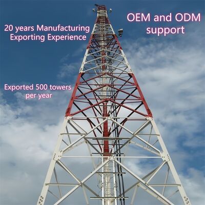 10 16 22 28M خفيف الوزن 3 أرجل من الصلب الزاوي المجلفن ذاتي الدعم في الهواء الطلق 5G 4G Wifi برج الاتصالات الريفية