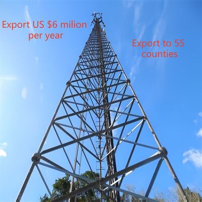 16 26 36M إشارة متكاملة 3 أرجل أنبوبي مجلفن فولاذي خارجي 5G 4G راديو الأقمار الصناعية واي فاي برج الاتصالات