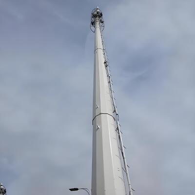 20 28 36M المناظر الطبيعية ودية احتكار أنبوبي المجلفن في الهواء الطلق 5G 4G الميكروويف مدينة الاتصالات ذات المناظر الخلابة الصاري