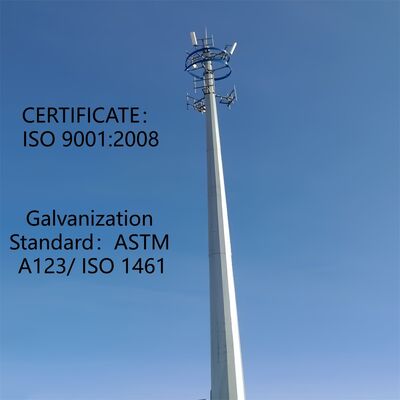 20 28 36M المناظر الطبيعية ودية احتكار أنبوبي المجلفن في الهواء الطلق 5G 4G الميكروويف مدينة الاتصالات ذات المناظر الخلابة الصاري