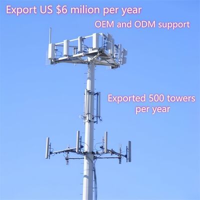 22 30 38M ذات المناظر الطبيعية الخلابة احتكار أنبوبي من الصلب المجلفن في الهواء الطلق 5G 4G Wifi برج اتصالات المناظر الطبيعية الحضرية