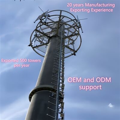 12 18 24M مدمج احتكاري من الصلب المجلفن ذاتي الدعم في الهواء الطلق 5G 4G Wifi برج اتصالات صغير الحجم