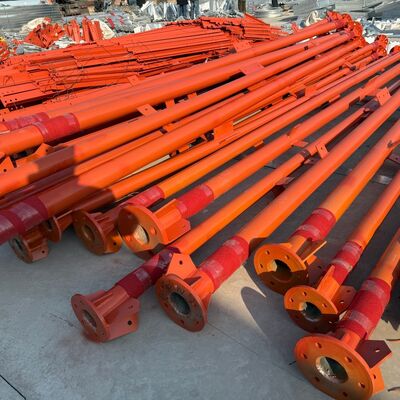 برج فولاذي أنبوبي ذو 3 أرجل للخدمة الشاقة بطول 45 مترًا مع قوة تأثير عالية ومناسب لميكروويف الاتصالات وأبراج الأمان