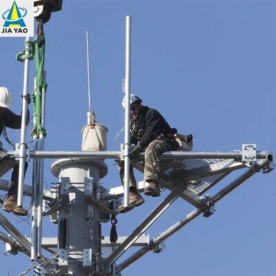 18 22 38M Durable Carbon Steel Monopole Communication Tower Multi Antenna Compatible for 4G 5G Network