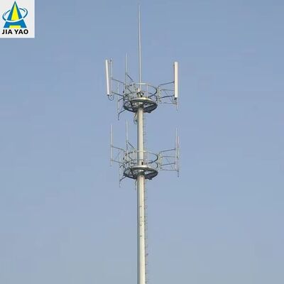 16 24 32M Monopole Communication Steel Tower Wind Resistant for 5G Urban Base Station