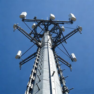 برج اتصالات احتكاري 20M 30M من الألومنيوم خفيف الوزن لاتصالات الطوارئ الريفية