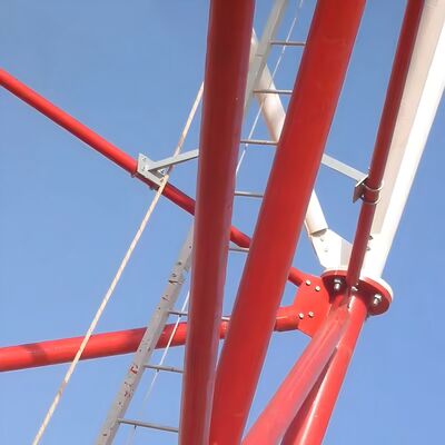 برج فولاذي أنبوبي قوي بثلاثة أرجل مناسب لميكروويف 4G و5G وأنظمة الأمان مع هيكل فولاذي عالي الشد
