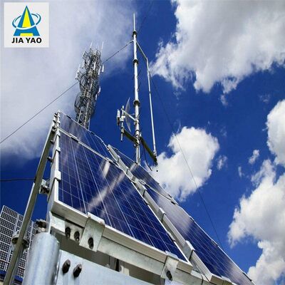 3 أرجل أنبوبي برج الاتصالات بالطاقة الشمسية خارج الشبكة الطاقة الهجينة للمنطقة الريفية النائية