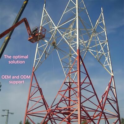 40M Corrosion Proof 4 Legged Antenna Tower Iso Certified For Telecom Infrastructure