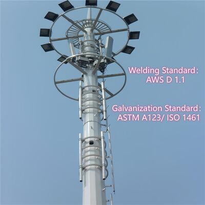 برج احتكاري ذو تصميم معياري 26 مترًا لتغطية المنطقة الحضرية الكثيفة 5G