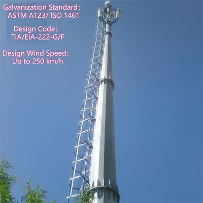 برج احتكار للحماية من الصواعق 30 مترًا لمحطة قاعدة مركز التسوق 5G