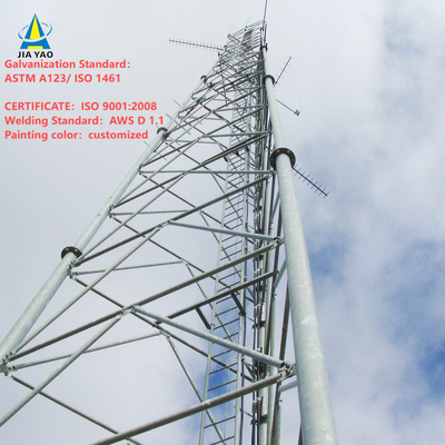 48M Powder Coated 3 Tube Telecom Tower Sleek Design For Business District
