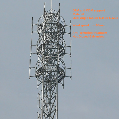 56M Color Customizable 3 Tube Telecom Tower Aesthetic For Shopping Center
