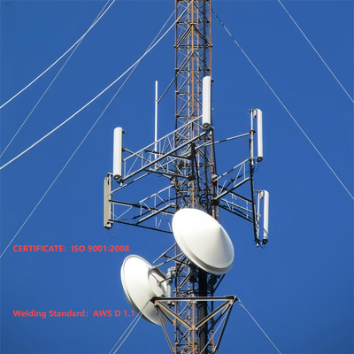 28M Corrosion Resistant Guyed Tower Low Foundation Cost For Desert Region