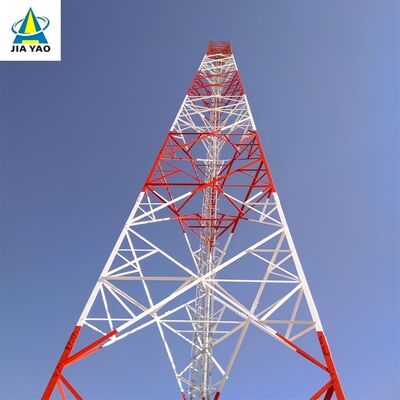 52M Q355 Steel 3 برج فولاذي ذو زاوية أرجل يمكن إعادة استخدامه لنشر الشبكة المؤقتة