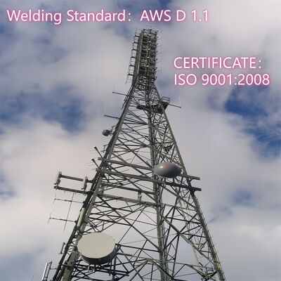 34 46 56 Meter Long Durability 4 Legged Communication Tower For Public Facility Network