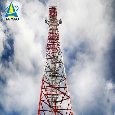 35 48 53M Q355 Steel 3 برج فولاذي ذو زاوية أرجل منخفضة التكلفة لتغطية القرية 5G