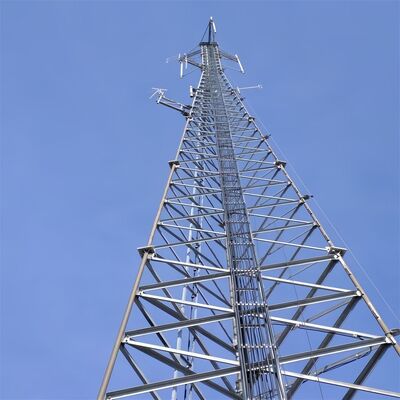 100FT 3-Tube الصلب الاتصالات أنبوبي BTS راديو هوائي برج HDG لمحطة قاعدة الاتصالات