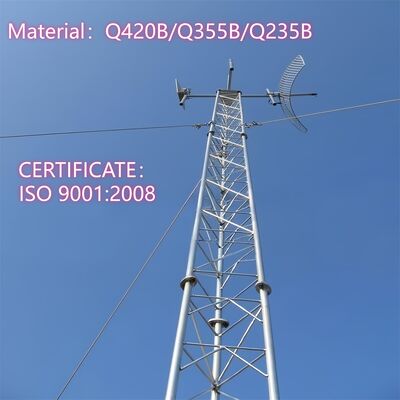 35M Q355 Steel Guyed Tower Light Foundation لتغطية مساحة واسعة من الأراضي العشبية