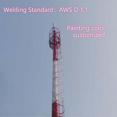 20M Q355 الصلب احتكار برج على السطح جبل لمبنى المكاتب 5G النشر