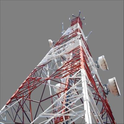 30m 42m 65m Rapid Assembly 45m 4 Legged Angular Lattice Tower | Q355 Galvanized Steel Structure for Remote Village GSM Signal